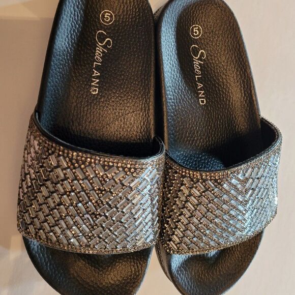 BRAND NEW SHOE LAND CATERINA-2-WOMEN’S  RHINESTONE SANDAL - Picture 14 of 15